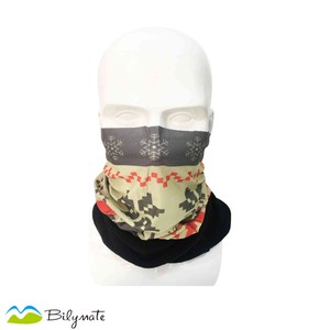 Polar fleece scarf neck gaiter with seamless badnana