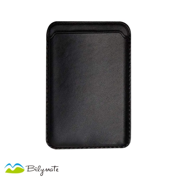 Black cell phone leather card holder