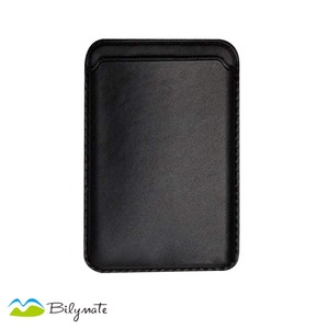 Black cell phone leather card holder