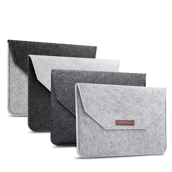 Custom logo felt laptop sleeves bag for 11" 13" 15" 17" laptop