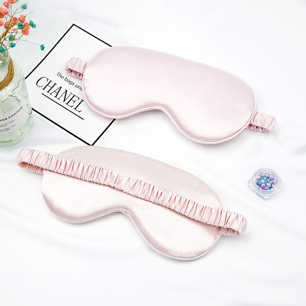 Soft Satin Blindfold Elastic Strap Night Eyeshade