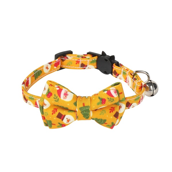 Christmas Cat Collar with Bow Tie and Bell