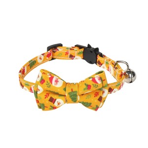 Christmas Cat Collar with Bow Tie and Bell