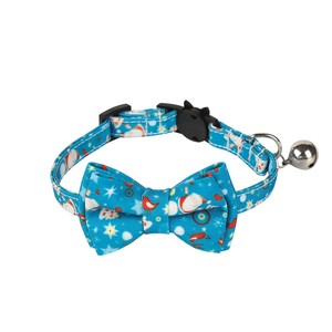 Christmas Cat Bow Tie Collar with Bell