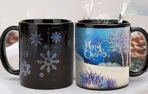Heat Changing Ceramic Mug Colour Changing Mug Magical Coffee Mug Tea Cup for Xmas Funny Gifts