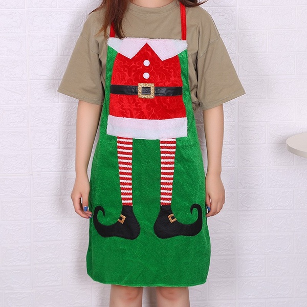 Merry Christmas Kitchen Cooking Chef Grill Bistro Baking Apron