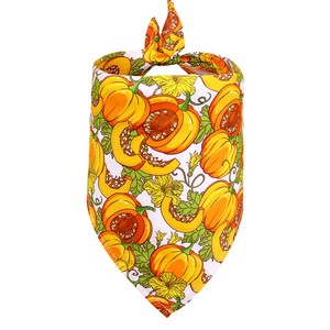Thanksgiving Dog Bandana Fall Pet Scarf Adjustable Pumpkin Turkey Maple Leaf Triangle Bibs Thanksgiving Outfit Costume Accessories for Small Medium Large Dogs Cats