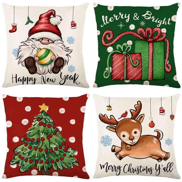 Christmas Pillow Covers 18x18 inch for Christmas Decorations