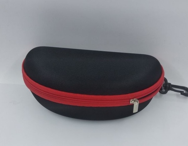 Zipper Shell Eyeglasses and Sunglasses Case with Plastic Carabiner Hook