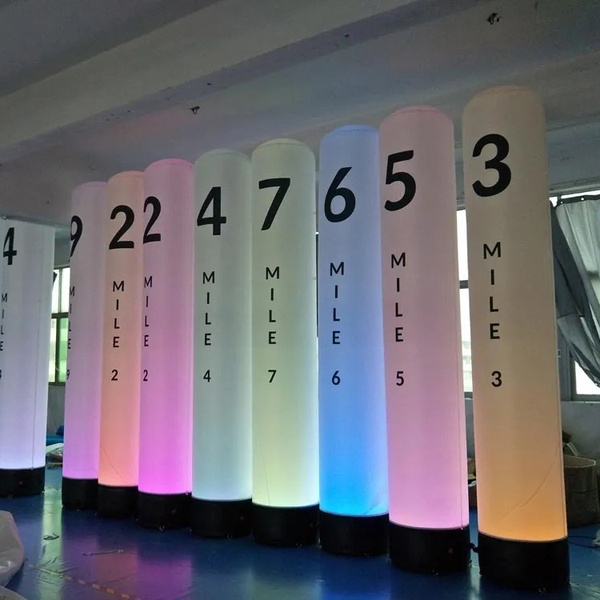 Professional Led Inflatable Column Airtight Advertising Luminous Pillar Display Pole for Event