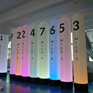 Professional Led Inflatable Column Airtight Advertising Luminous Pillar Display Pole for Event