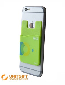 Promotional Adhesive Silicone Credit Card Holder with Custom Logo