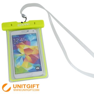Transparent Flourence Pvc Waterproof Mobile Phone Bag