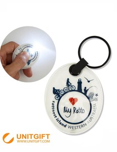 High Quality Custom Car Shaped Pvc Led Keychain