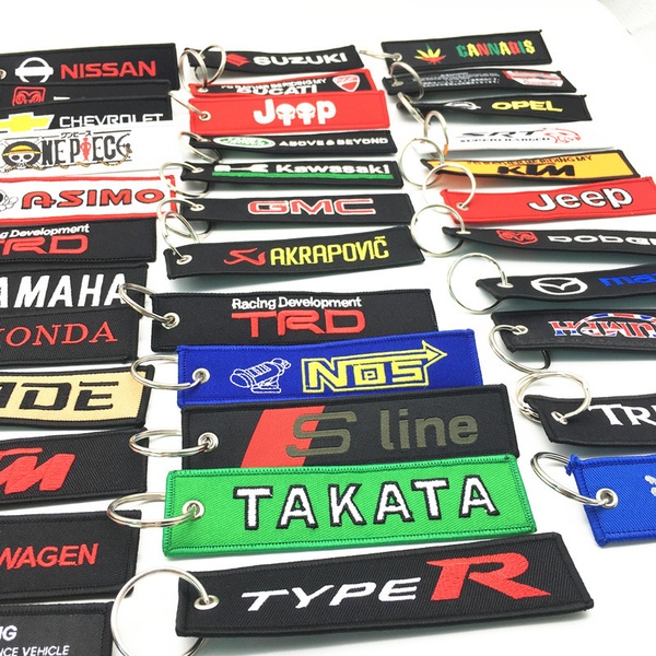 Custom Keychain, Embroidered Keychain, Custom Flight Keychain,