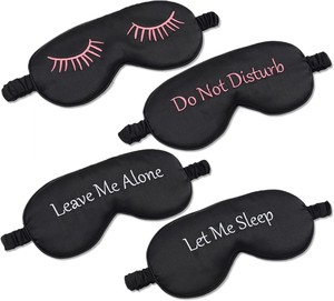 Satin Silk blindfold sleep eye mask for travelling and swimming when you need sleep
