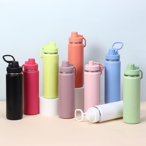24 Oz Stainless Steel Thermos Bottle with Handle, Double Vacuum