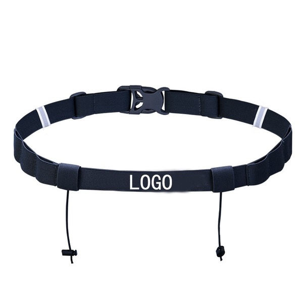 Match number belt-Triathlon belt bib bracket with 6 energy gel rings, suitable for triathlon, marathon, running and cycling